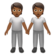 🧑🏾‍🤝‍🧑🏾 Emoji Dos Personas Dándose La Mano: Tono De Piel Oscuro Medio en Apple iOS 13.3.