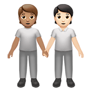 🧑🏽‍🤝‍🧑🏻 Emoji Dos Personas Dándose La Mano: Tono De Piel Medio Y Tono De Piel Claro en Apple iOS 13.3.