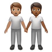 🧑🏽‍🤝‍🧑🏾 Emoji sich an den Händen haltende Personen: mittlere Hautfarbe, mitteldunkle Hautfarbe Apple iOS 13.3.