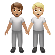 🧑🏽‍🤝‍🧑🏼 Emoji Dos Personas Dándose La Mano: Tono De Piel Medio Y Tono De Piel Claro Medio en Apple iOS 13.3.