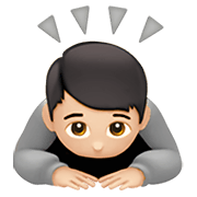 🙇🏻 Emoji Persona Haciendo Una Reverencia: Tono De Piel Claro en Apple iOS 13.3.
