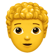 Emoji 🧑‍🦱 Persona: Capelli Ricci su Apple iOS 13.3.