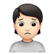 🙍🏻 Emoji Persona Frunciendo El Ceño: Tono De Piel Claro en Apple iOS 13.3.