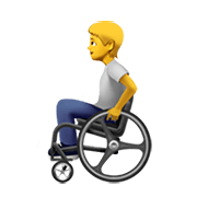 🧑‍🦽 Emoji Persona en silla de ruedas manual en Apple iOS 13.3.