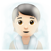 🧖🏻 Emoji Pessoa Na Sauna: Pele Clara na Apple iOS 13.3.