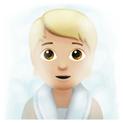 🧖🏼 Emoji Persona En Una Sauna: Tono De Piel Claro Medio en Apple iOS 13.3.