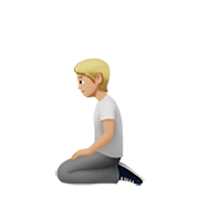 🧎🏼 Emoji Persona De Rodillas: Tono De Piel Claro Medio en Apple iOS 13.3.