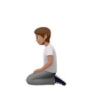 Emoji 🧎🏽 Persona Inginocchiata: Carnagione Olivastra su Apple iOS 13.3.