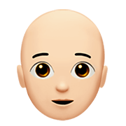 🧑🏻‍🦲 Emoji Pessoa: Pele Clara E Careca na Apple iOS 13.3.