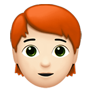 Emoji 🧑🏻‍🦰 Persona: Carnagione Chiara E Capelli Rossi su Apple iOS 13.3.
