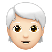 Emoji 🧑🏻‍🦳 Persona: Carnagione Chiara E Capelli Bianchi su Apple iOS 13.3.