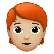 🧑🏼‍🦰 Emoji Persona: Tono De Piel Claro Medio, Pelo Pelirrojo en Apple iOS 13.3.