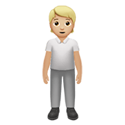 🧍🏼 Emoji Persona De Pie: Tono De Piel Claro Medio en Apple iOS 13.3.