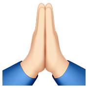 🙏🏻 Emoji Manos En Oración: Tono De Piel Claro en Apple iOS 13.3.