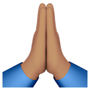 🙏🏽 Emoji Manos En Oración: Tono De Piel Medio en Apple iOS 13.3.