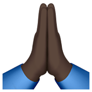 🙏🏿 Emoji Manos En Oración: Tono De Piel Oscuro en Apple iOS 13.3.