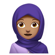 Emoji 🧕🏽 Donna Con Velo: Carnagione Olivastra su Apple iOS 13.3.