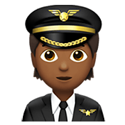 Emoji 🧑🏾‍✈️ Pilota: Carnagione Abbastanza Scura su Apple iOS 13.3.