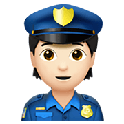 Émoji 👮🏻 Officier De Police : Peau Claire sur Apple iOS 13.3.