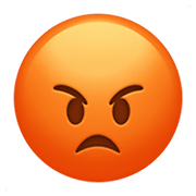 Emoji 😡 Broncio su Apple iOS 13.3.