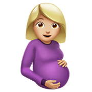 🤰🏼 Emoji Mujer Embarazada: Tono De Piel Claro Medio en Apple iOS 13.3.