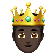 🤴🏿 Emoji Príncipe: Tono De Piel Oscuro en Apple iOS 13.3.