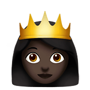 👸🏿 Emoji Princesa: Tono De Piel Oscuro en Apple iOS 13.3.