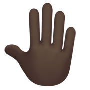 🤚🏿 Emoji erhobene Hand von hinten: dunkle Hautfarbe Apple iOS 13.3.