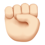 ✊🏻 Emoji erhobene Faust: helle Hautfarbe Apple iOS 13.3.