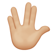 🖖🏼 Emoji Saludo Vulcano: Tono De Piel Claro Medio en Apple iOS 13.3.