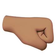 Emoji 🤜🏽 Pugno A Destra: Carnagione Olivastra su Apple iOS 13.3.