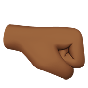 🤜🏾 Emoji Faust nach rechts: mitteldunkle Hautfarbe Apple iOS 13.3.