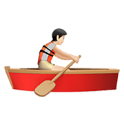 Émoji 🚣🏻 Personne Ramant Dans Une Barque : Peau Claire sur Apple iOS 13.3.