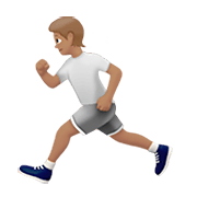 🏃🏽 Emoji Persona Corriendo: Tono De Piel Medio en Apple iOS 13.3.
