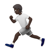 🏃🏿 Emoji Persona Corriendo: Tono De Piel Oscuro en Apple iOS 13.3.
