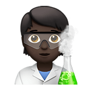 Emoji 🧑🏿‍🔬 Persona Che Lavora In Campo Scientifico: Carnagione Scura su Apple iOS 13.3.