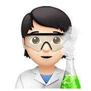 🧑🏻‍🔬 Emoji Wissenschaftler(in): helle Hautfarbe Apple iOS 13.3.