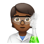 🧑🏾‍🔬 Emoji Wissenschaftler(in): mitteldunkle Hautfarbe Apple iOS 13.3.