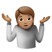 🤷🏽 Emoji schulterzuckende Person: mittlere Hautfarbe Apple iOS 13.3.