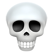 Émoji 💀 Crâne sur Apple iOS 13.3.