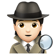 Emoji 🕵🏻 Detective: Carnagione Chiara su Apple iOS 13.3.