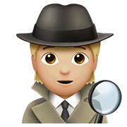 🕵🏼 Emoji Detective: Tono De Piel Claro Medio en Apple iOS 13.3.