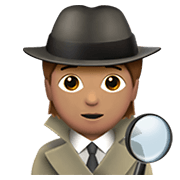 Emoji 🕵🏽 Detective: Carnagione Olivastra su Apple iOS 13.3.