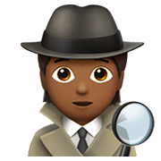 🕵🏾 Emoji Detektiv(in): mitteldunkle Hautfarbe Apple iOS 13.3.
