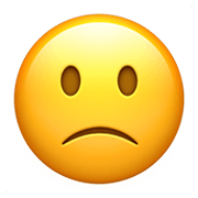 🙁 Emoji Cara Con El Ceño Ligeramente Fruncido en Apple iOS 13.3.