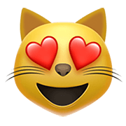 😻 Emoji lachende Katze mit Herzen als Augen Apple iOS 13.3.