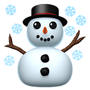 ☃️ Emoji Muñeco De Nieve Con Nieve en Apple iOS 13.3.
