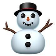 Emoji ⛄ Pupazzo Di Neve Senza Neve su Apple iOS 13.3.