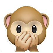 🙊 Emoji sich den Mund zuhaltendes Affengesicht Apple iOS 13.3.