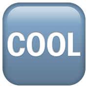 🆒 Emoji Wort „Cool“ in blauem Quadrat Apple iOS 13.3.